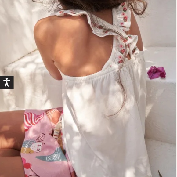 Mini Boden ice cream sundae skort 5-6Y strawberry cross back tank top 4-5Y - Picture 2 of 8